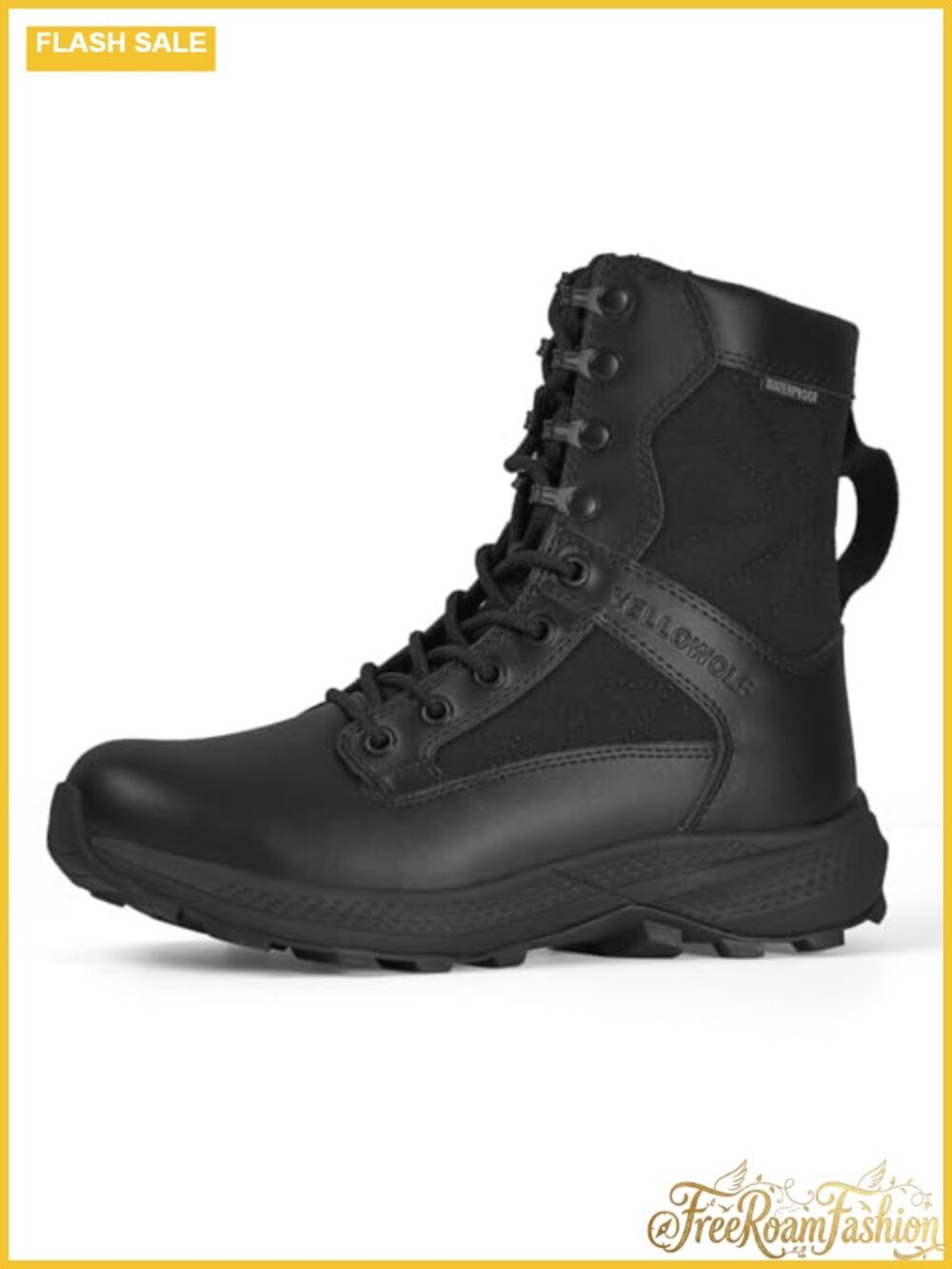 Women's Waterproof Tactical Work Boots Zip Up Motorcycle